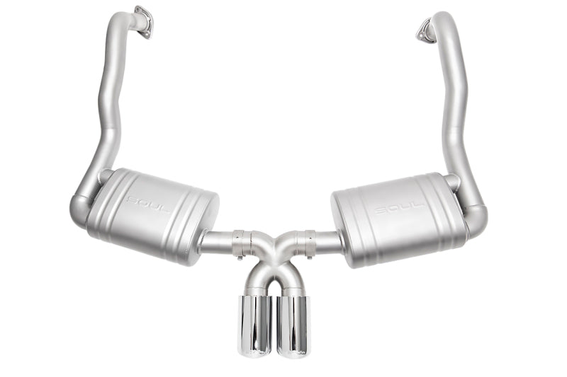 SOUL 13-16 Porsche 981 Cayman / Boxster Performance Exhaust - Polished Chrome Double Wall Tips